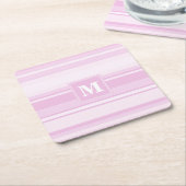 Monogramm-Babypinstreifen Rechteckiger Pappuntersetzer (angewinkelt)