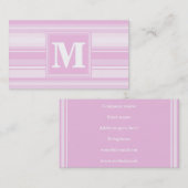 Monogramm-Babypinstreifen Visitenkarte (Vorne/Hinten)