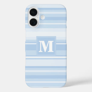 Monogramm Babystreifen iPhone 16 Hülle