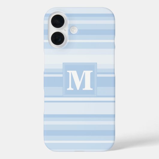 Monogramm Babystreifen Case-Mate iPhone Hülle (Rückseite)