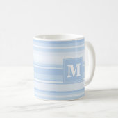 Monogramm Babystreifen Kaffeetasse (VorderseiteRechts)