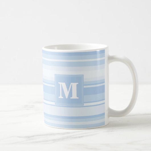 Monogramm Babystreifen Kaffeetasse (Rechts)