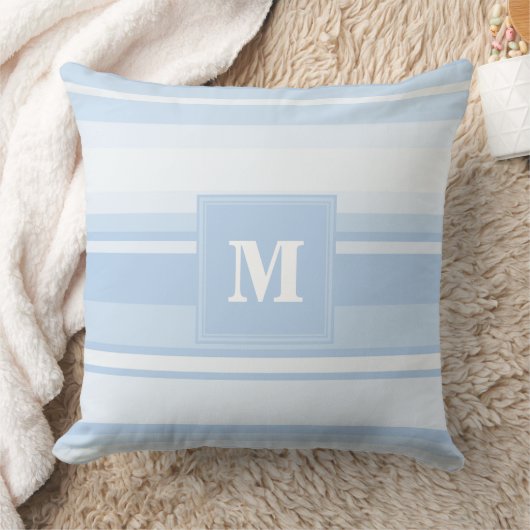 Monogramm Babystreifen Kissen (Decke)