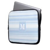 Monogramm Babystreifen Laptopschutzhülle (Vorderseite Links)