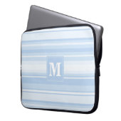 Monogramm Babystreifen Laptopschutzhülle (Vorderseite Links)