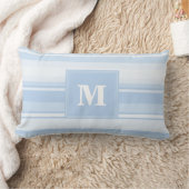Monogramm Babystreifen Lendenkissen (Decke)