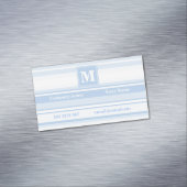 Monogramm Babystreifen Magnetische Visitenkarte (Beispiel)
