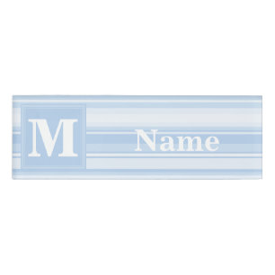 Monogramm Babystreifen Namenschild