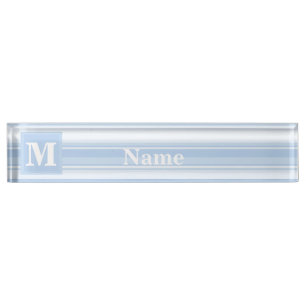 Monogramm Babystreifen Namensplakette