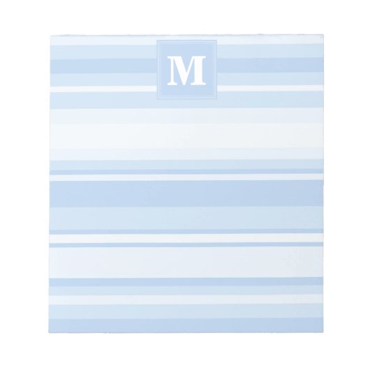 Monogramm Babystreifen Notizblock (Vorderseite)