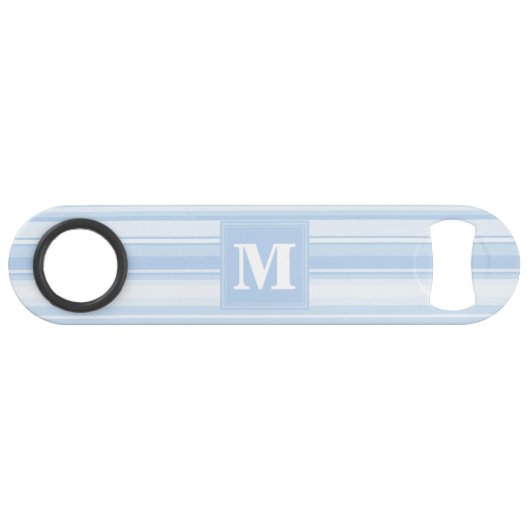 Monogramm Babystreifen Speed Flaschenöffner (Vorderseite (Horizontal))