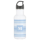 Monogramm Babystreifen Trinkflasche (Vorderseite)