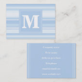 Monogramm Babystreifen Visitenkarte (Vorne/Hinten)