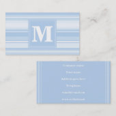 Monogramm Babystreifen Visitenkarte (Vorne/Hinten)