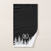 Monogramm-Badehandtuch-Set Schwarz und Weiß Badhandtuch Set (Handtuch)