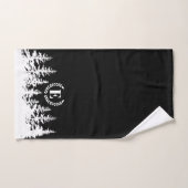 Monogramm-Badehandtuch-Set Schwarz und Weiß Badhandtuch Set (Handtuch)