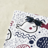 Monogramm-Badetuch des niedlichen Fisch-Musters Strandtuch (Beispiel)
