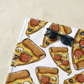 Monogramm-Badetuch des Pizza-Musters Strandtuch (Beispiel)