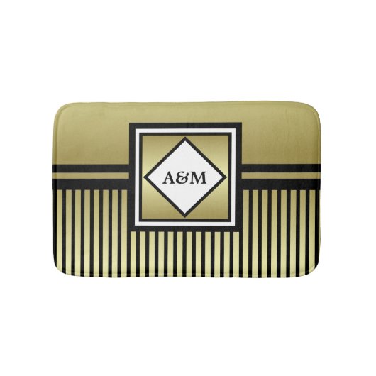 Monogramm-Badezimmer Badematte (Vorderseite)