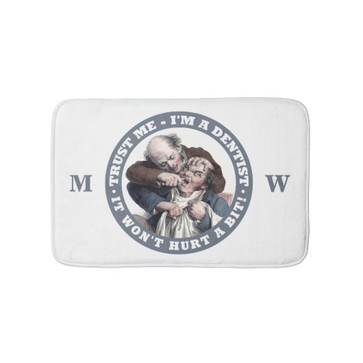 Monogramm-Badmatten des ZAHNARZT-Spaßes Badematte (Vorderseite)