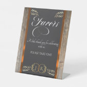 Monogramm & Band Geschenke - Kupfer Sockelschild (Vorderseite)