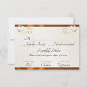 Monogramm & Band - Kupfer RSVP Karte (Rückseite)