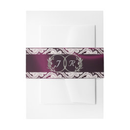 Monogramm, Band und Spitze - Lila