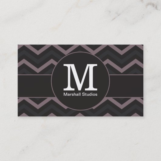 Monogramm-Band Visitenkarte (Vorderseite)