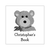 Monogramm Bär Dieses Buch gehört Gummistempel (Prägung)