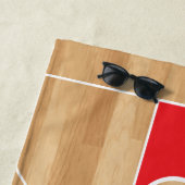 Monogramm-Basketball auf Basketballplatz Strandtuch (Beispiel)