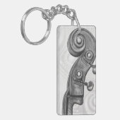 Monogramm-Bass-Spindelkasten im Schlüsselanhänger (Vorderseite links)