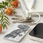 Monogramm-Bass-Spindelkasten im Schlüsselanhänger (Vorderseite rechts)