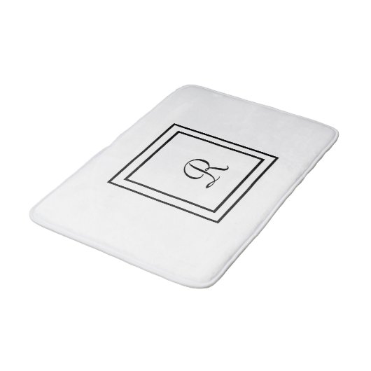 Monogramm Bath Mat Badematte (Schrägansicht)