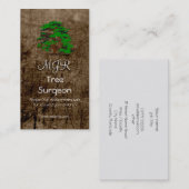 Monogramm, Baum-Chirurg, Ledereffekt Visitenkarte (Vorne/Hinten)