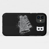Monogramm-, Beifall-, Schwarzer u. weißeriPhone Case-Mate iPhone Hülle (Rückseite (Horizontal))