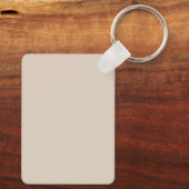 Monogramm Beige für schwarze und weiße Signaturen Schlüsselanhänger (Rückseite)