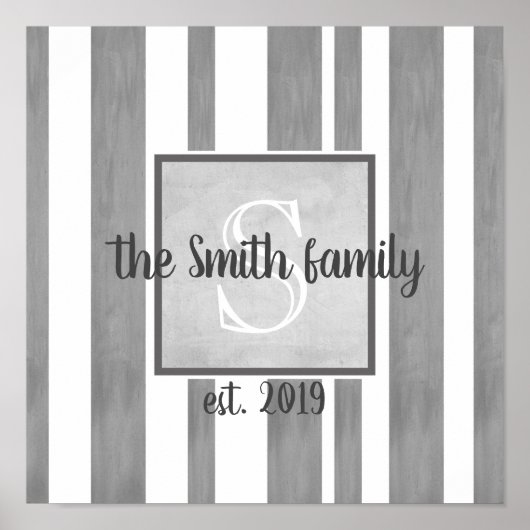 Monogramm benutzerdefiniert zur Personalisierung i Poster (Vorne)