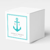 Monogramm benutzerdefinierte Grenze und Ankerfarbe Geschenkschachtel (Vorderseite)