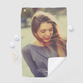 Monogramm benutzerdefiniertes Foto mit La Boca-Fil Golfhandtuch (Insitu)