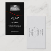 Monogramm, Beratungsdienste, Roter Swoosh Visitenkarte (Vorne/Hinten)