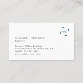 Monogramm beruflich-minimalistisch-weiß visitenkarte (Rückseite)