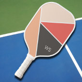 Monogramm beruflich-Modern-Rosa-Initialen Pickleball Schläger