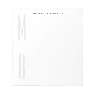 Monogramm Beruflich Schlicht Einfach Minimalistisc Notizblock