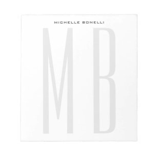 Monogramm Beruflich Schlicht Einfach Minimalistisc Notizblock