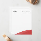 Monogramm Beruflich Schlicht Minimalistisch Mitteilungskarte (Vorderseite/Rückseite Beispiel)