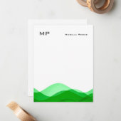 Monogramm Beruflich Schlicht Minimalistisch Mitteilungskarte (Vorderseite/Rückseite Beispiel)