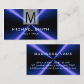 Monogramm beruflich Stainless Steel Metal #19 Visitenkarte (Vorne/Hinten)