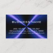 Monogramm beruflich Stainless Steel Metal #19 Visitenkarte (Rückseite)