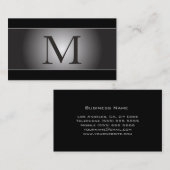 Monogramm-berufliche elegante Geschäfts-Karten Visitenkarte (Vorne/Hinten)