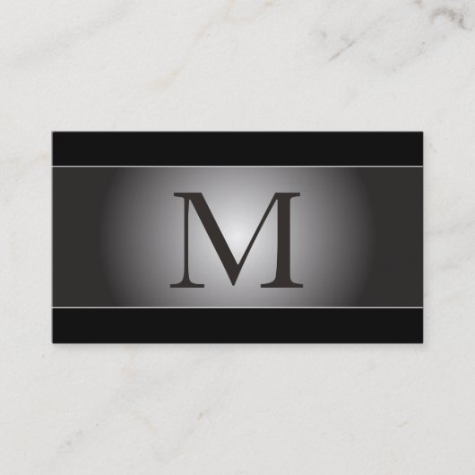 Monogramm-berufliche elegante Geschäfts-Karten Visitenkarte (Vorderseite)